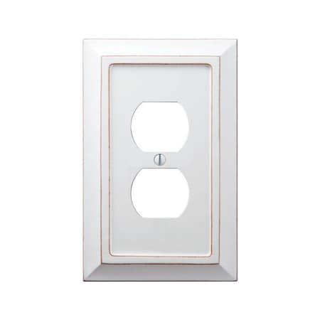 Amerelle Amerelle Savannah White 1 gang Wood Duplex Wall Plate 1 pk 4040DDW